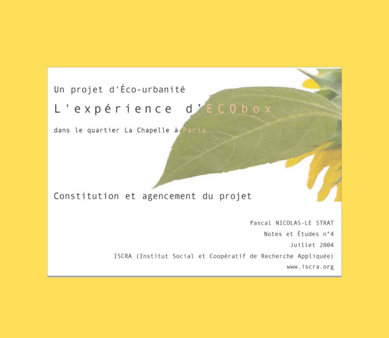 Un projet d&rsquo;Éco-urbanité