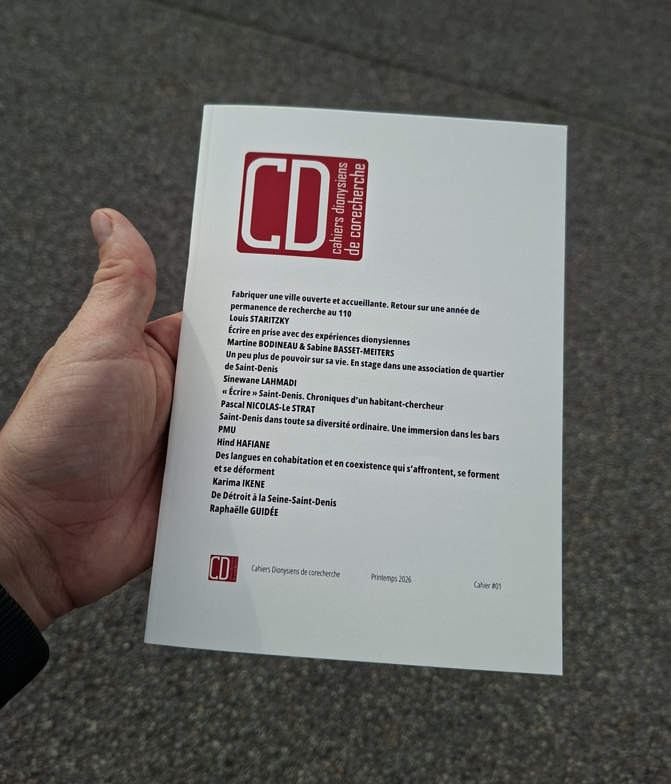 Cahiers dionysiens de corecherche. Une expérience d’édition située lancée avec Louis Staritzky